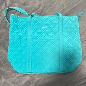 Vera Bradley Turquoise Quilted Tote Bag